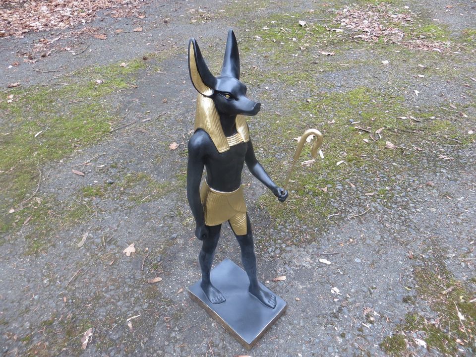 ägyptische Figur Anubis 59 cm hoch Neu Polyresin in Wimmelburg
