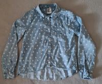 H&M Jeans Bluse mit Sternen   140 hellblau Bayern - Schongau Vorschau