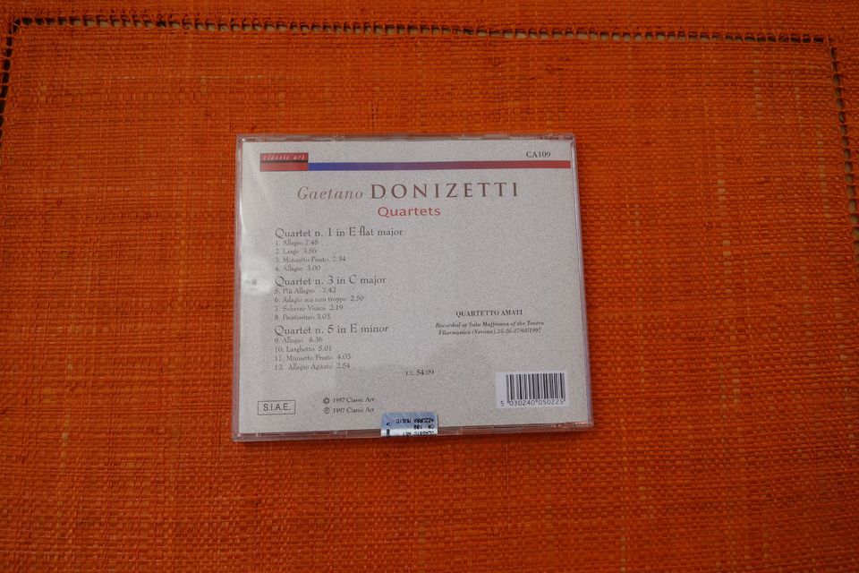 CD wie NEU Quartets No. 1 3 5 Gaetano Donizetti 5030240050225 in München