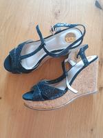 hohe Platteau Schuhe gr. 38 Glitzer schwarz Bayern - Hauzenberg Vorschau