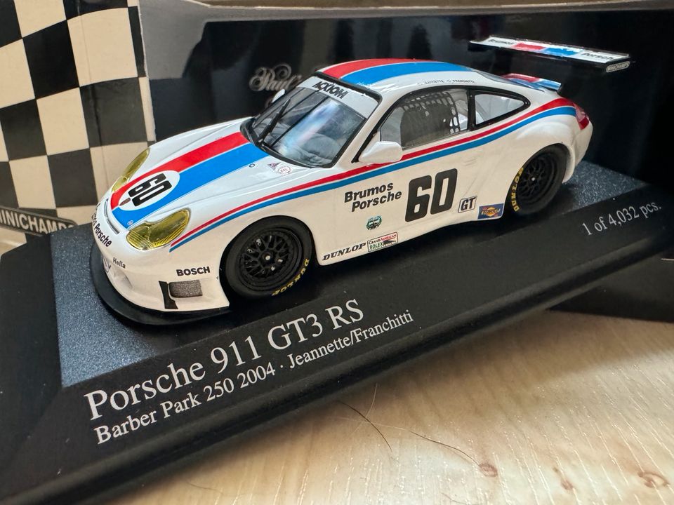 Minichamps Porsche 911 GT3 RS Barber Park 2004 #60 Brumos 1:43 in Dortmund