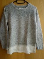 152:Kuschel Pullover,grau,Boucle+Lagen Look,Spitze/Chiffon,warm Baden-Württemberg - Heilbronn Vorschau