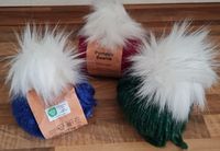 3x Pompon Beanie Mützengarn Rheinland-Pfalz - Neuhofen Vorschau