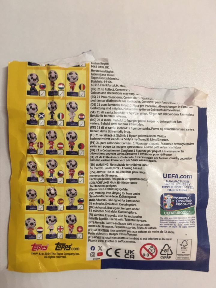 Topps* I Love Football*UEFA EURO EM 2024*Tschechien*Figur in Gera