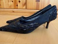 Pumps, schwarz mit Pailletten, ideal für die Abendgarderobe,37 Hessen - Usingen Vorschau