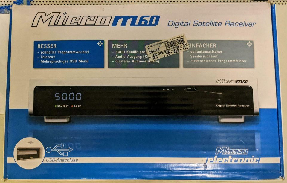 "Digitaler Satelliten Receiver" m60 von Micro electronic in Langenfeld Eifel