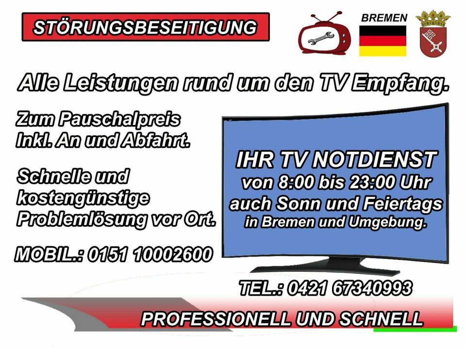 SAT-Spiegel, TV- Service SAT- Antenne-Einmessung in Bremen