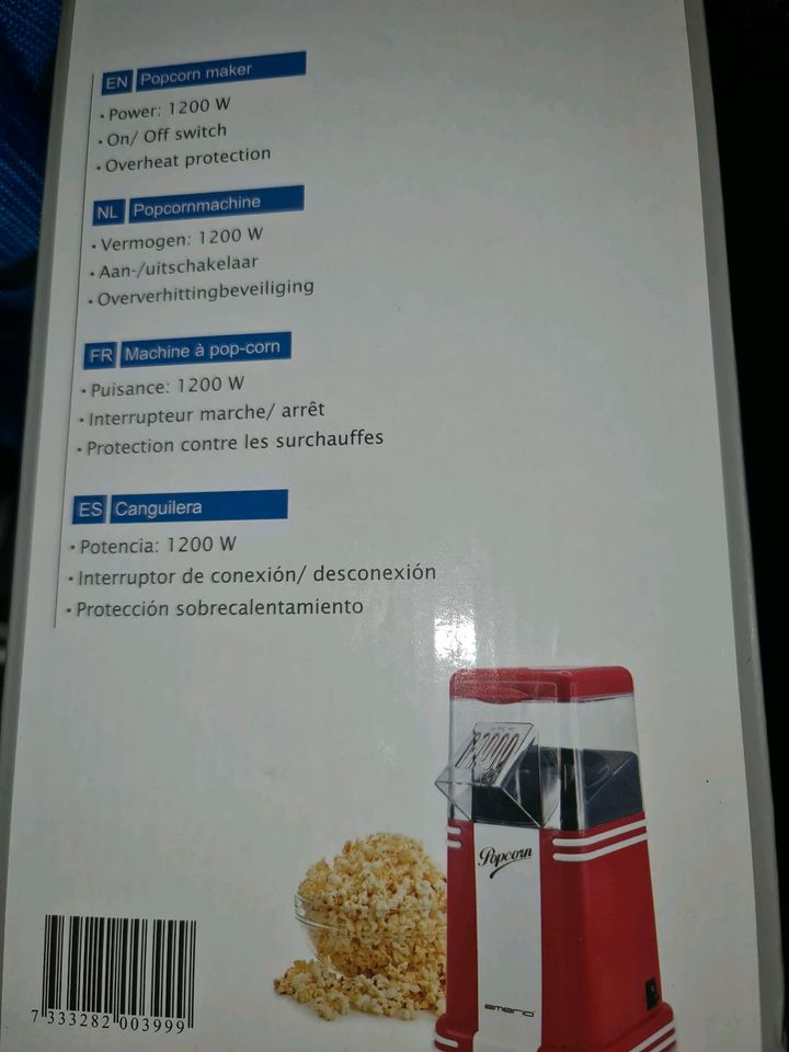 EMERIO Popcorn Maschine 1200 Watt Pom-111241.1 in Leipzig