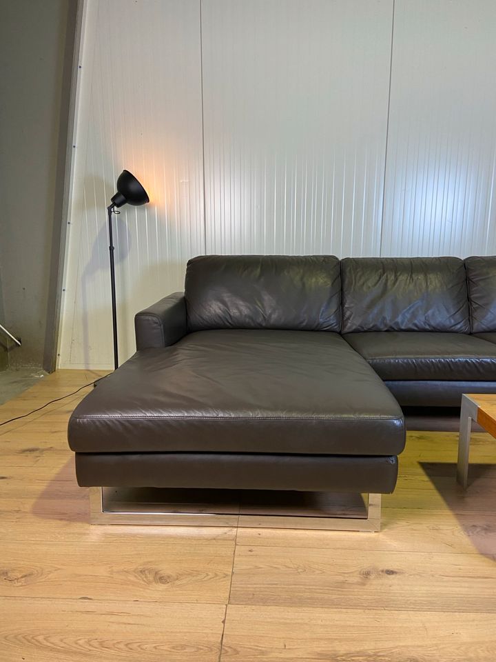 Ledersofa W. Schillig Ledercouch Lederecksofa Sofa Couch Ecksofa in Krefeld