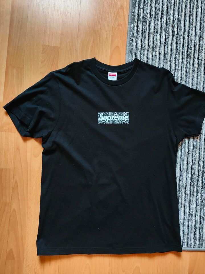 Supreme Bandana Box Logo Shirt T-Shirt L Schwarz Black in Merzig