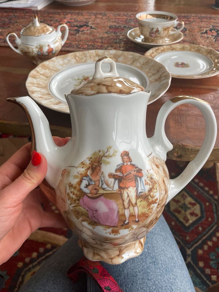 Kaffeeservice Kuchen Vintage Porzellan Romantik in Traitsching