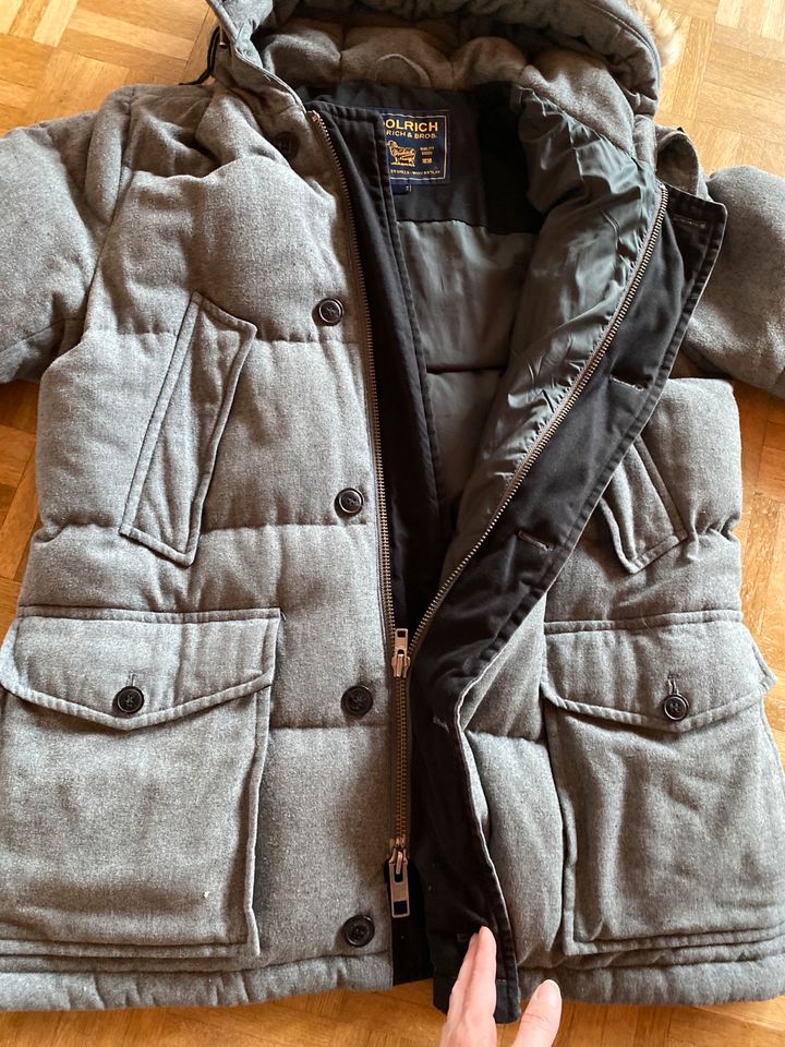 Woolrich Artic Parka Grau Wolle Daune Jacke Mantel in Stuttgart