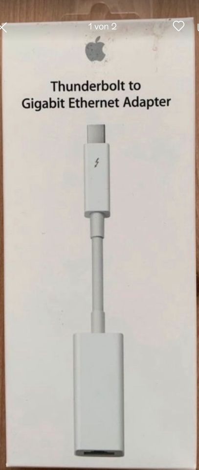 Thunderbolt to Gigabit Ethernet Adapter Apple neu in Dornheim (Thüringen)