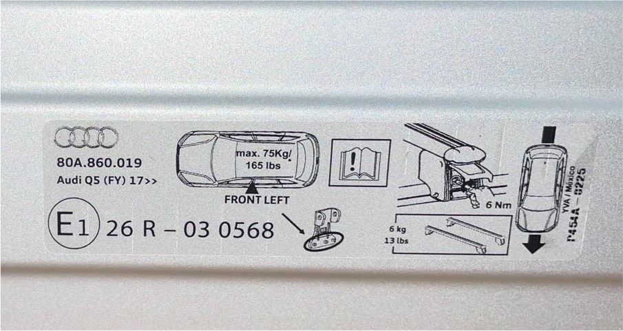 Audi Q5 80A Dachträger Original 80A.860.019 in Dannstadt-Schauernheim