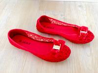 Rote Ballerinas aus Spitze mit Schleife Gr 39 Top! Nordrhein-Westfalen - Meerbusch Vorschau
