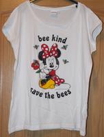 Shirt/Oberteil, Größe: S, Farbe: Weiß, mit Minnie Mouse-Druck Sachsen - Schönbach Vorschau