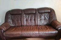 Couch echtes Leder Wohnzimmercouch Sessel Sofa 3 teilig Rheinland-Pfalz - Trier Vorschau