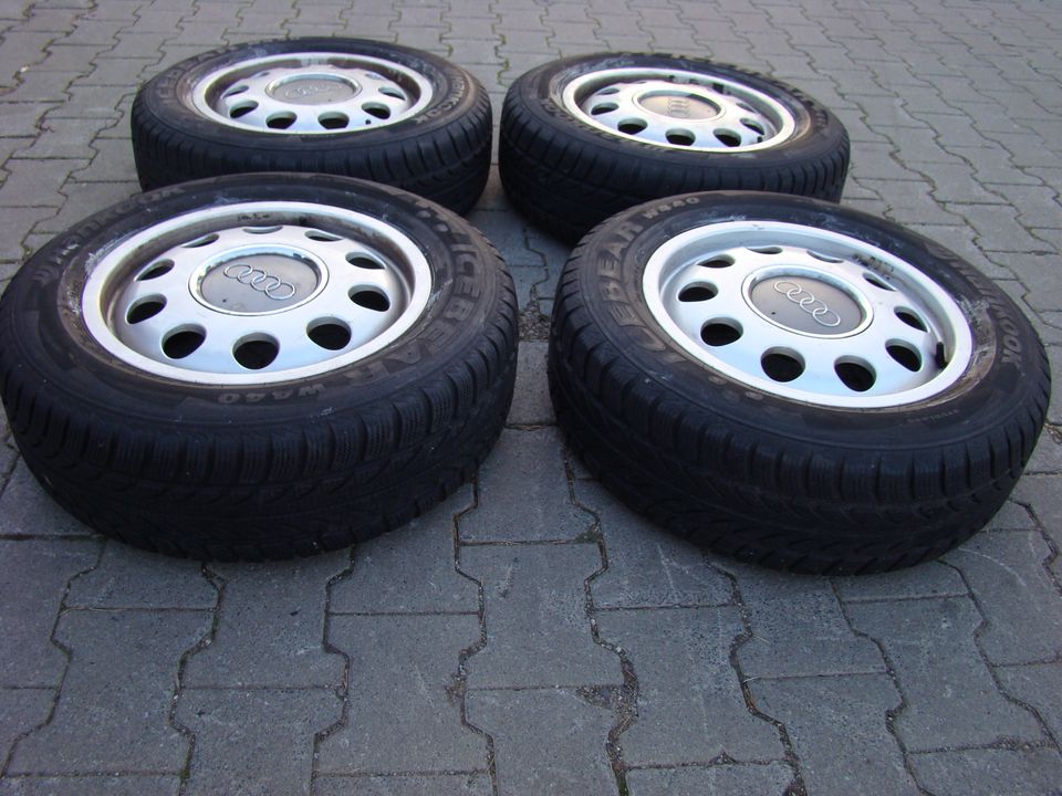 Audi A3 / 8L (96-03) 195/65 R15 91T M+S Hankook + ALU Audi 6x15 in Langen (Hessen)