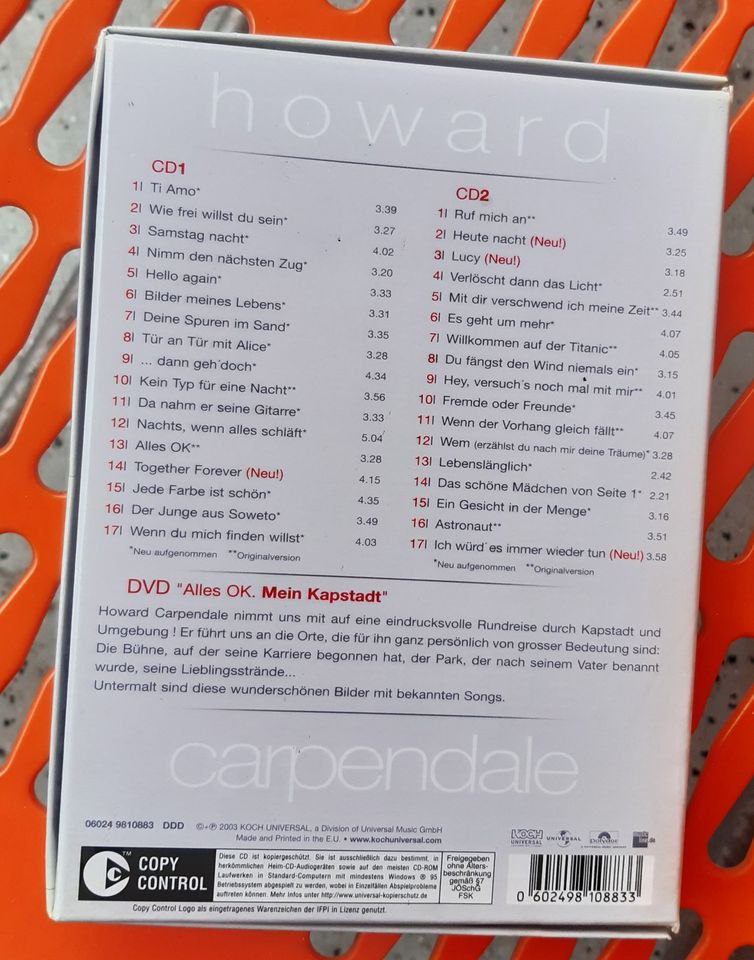 Howard Carpendale Danke...Ti Amo  2CD+DVD Album Box-Set in Berlin
