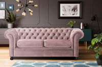 3er Chesterfield Sofa Couch Samtvelours Rosa UVP 749 € - 5183 Nordrhein-Westfalen - Bad Driburg Vorschau