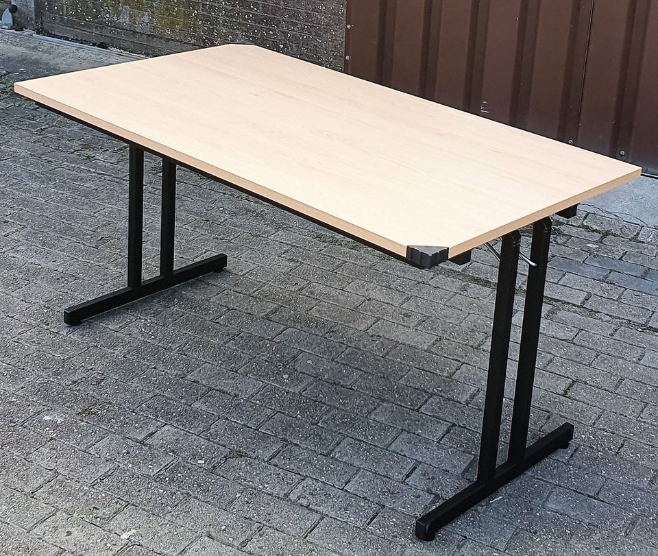 -60% Klapptisch Buche/Schwarz 140x80 cm Mehrzwecktisch Klappbar in Xanten