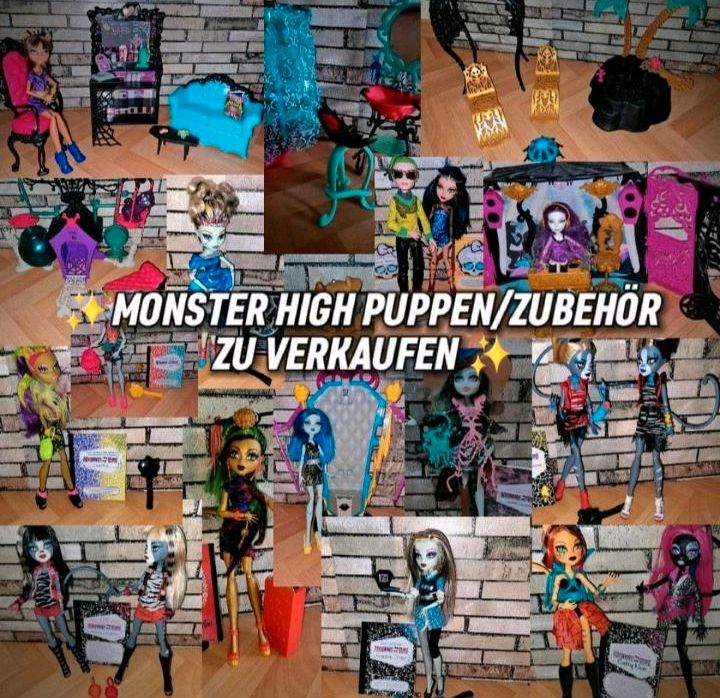 Monster High Puppen/Zubehör zu verkaufen! in Weilmünster