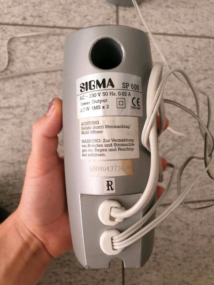 Sigma SP 600 Kabel Lautsprecher Anlage Boxen Musik Laptop PC Grau in Augsburg