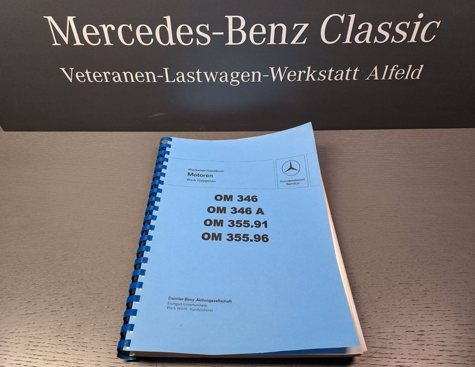 Mercedes Werkstatt-Handbuch Motoren OM 346, 346A, 355.91, 355,6 in Alfeld (Leine)