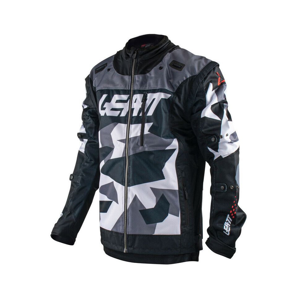 LEATT Jacke Moto GPX 4.5 X-Flow Camo Schwarz/Weiß in Großolbersdorf