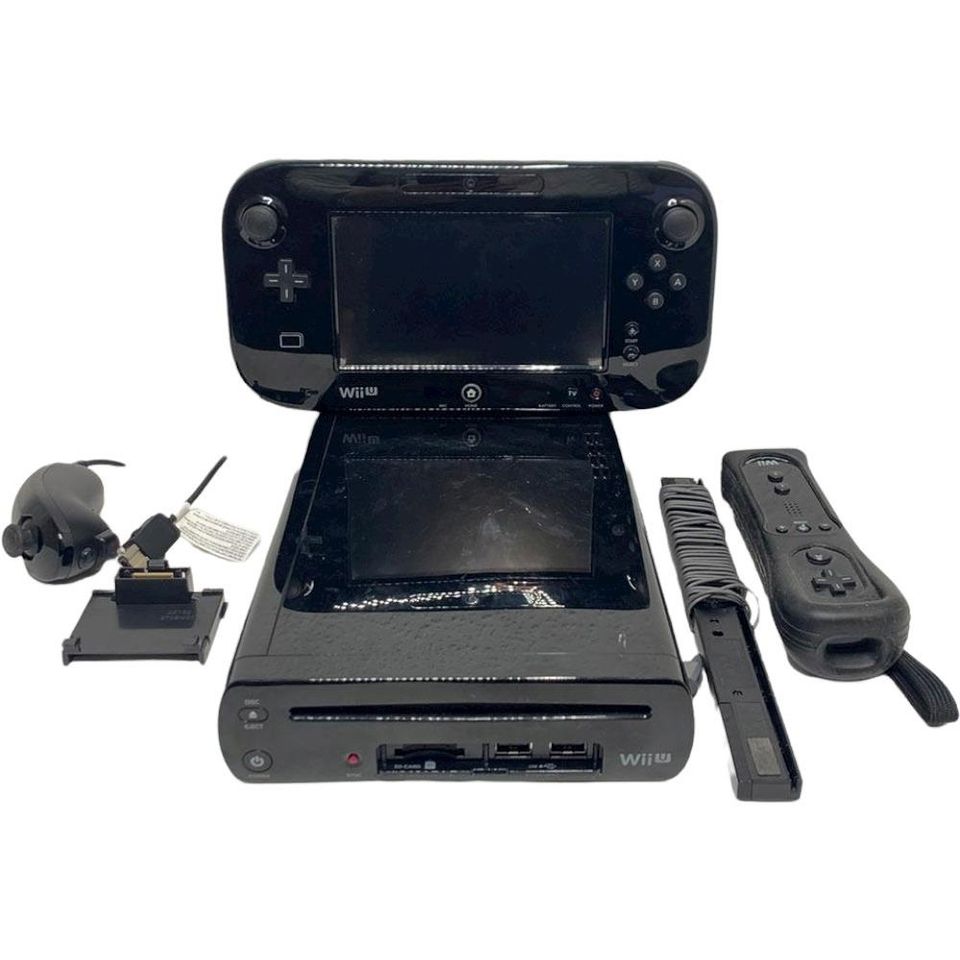 Wii U Schwarz 32 GB Controller Nunchuck Alle Kabel - Getestet in Goch