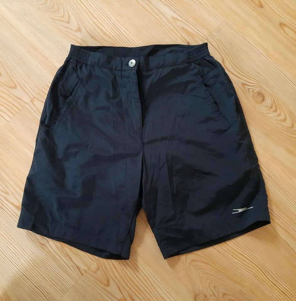 Crane Damen-Radhose Doppelhose Rad-Short schwarz, Gr. 38 in Weidenbach