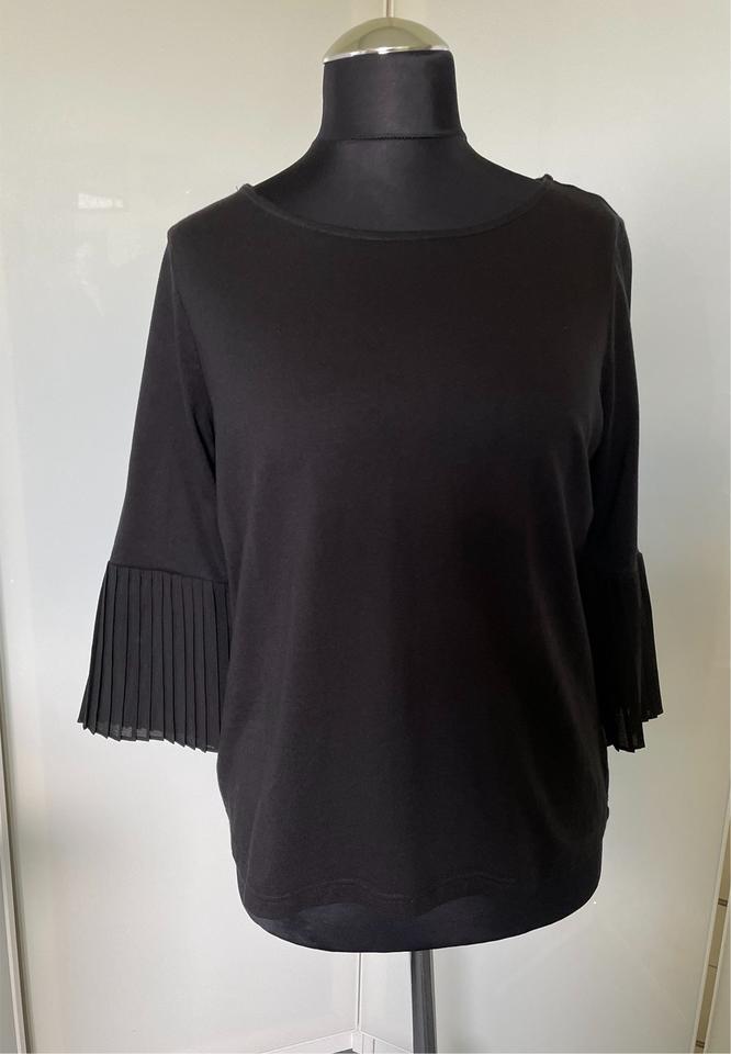 3/4 Arm Shirt schwarz Gr. 40/42 Pullover mit Plissee Ärmel in Mühldorf a.Inn