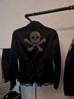 Vintage Gothic Blazer mit strass steinen Totenkopf print Berlin - Zehlendorf Vorschau