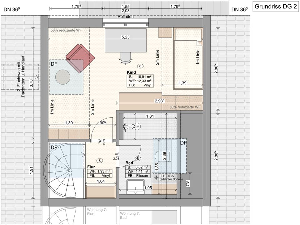 Neubau: W8 - 3. Zi. Maisonette-Wohnung mit Loggia Dronfieldpark Sindelfingen in Sindelfingen