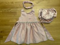 Rosa Babykleid mit Glitzerperlen, Kopfband und Hose, Größe 74 München - Sendling Vorschau