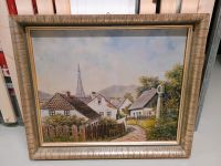 Gemälde Bild Ölgemälde Ölbild - Dorf Landschaft Bayern - Bamberg Vorschau