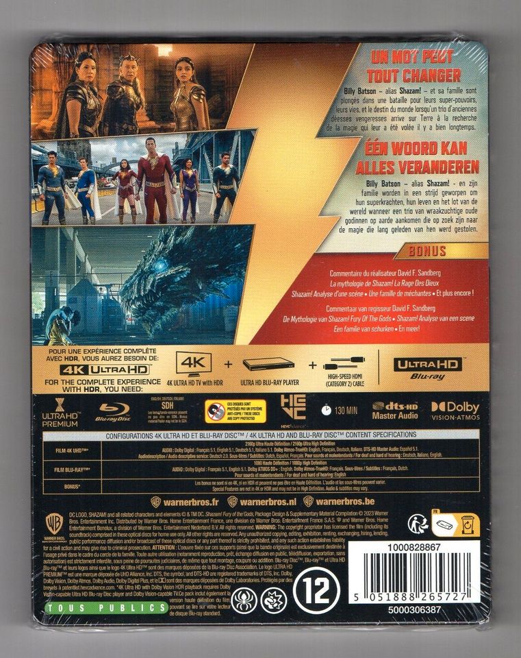 Shazam! Fury of the Gods - 4K UHD + 2D Blu-ray Steelbook -NEU/OVP in Neustadt an der Weinstraße