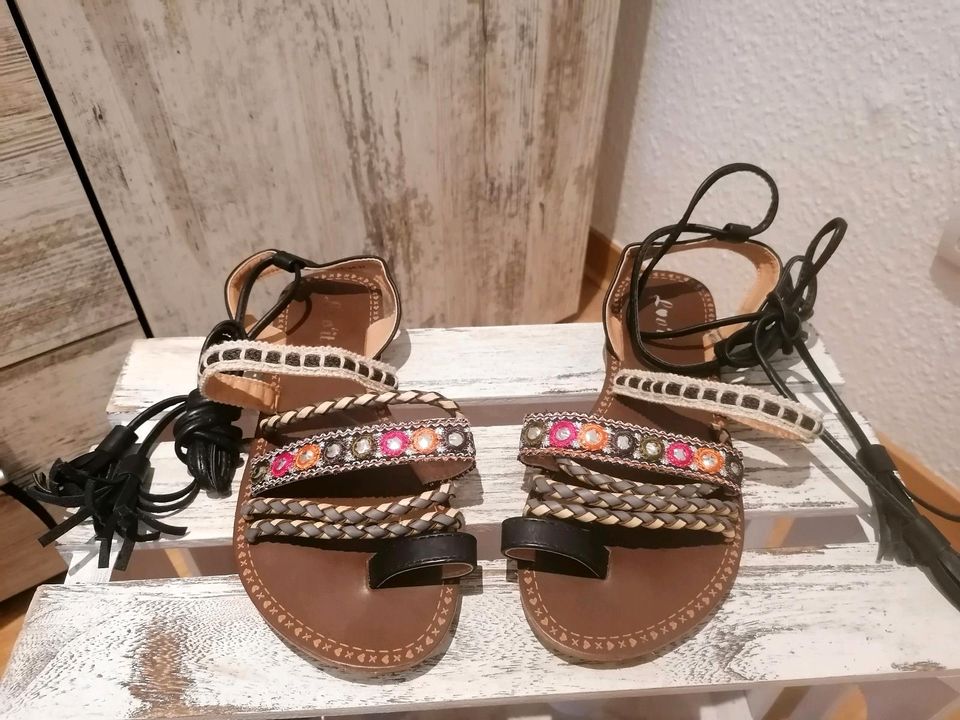 NEU Sandale zum Binden Boho Schuhe Damen Sommer in Wittstock/Dosse