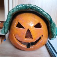 Halloween Kürbis getöpfert Handarbeit Keramik Herbst Parchim - Landkreis - Sukow Vorschau