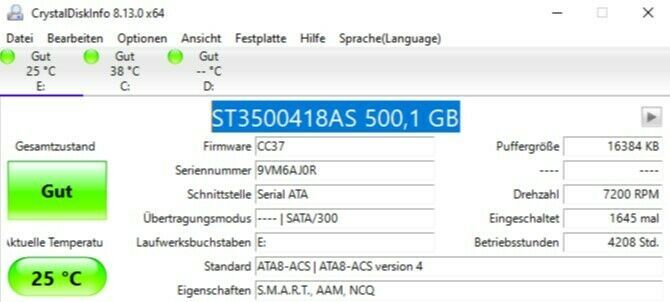 Festplattenset 2x Seagate Barracuda 7200.12 500GB Test OK in Kiel