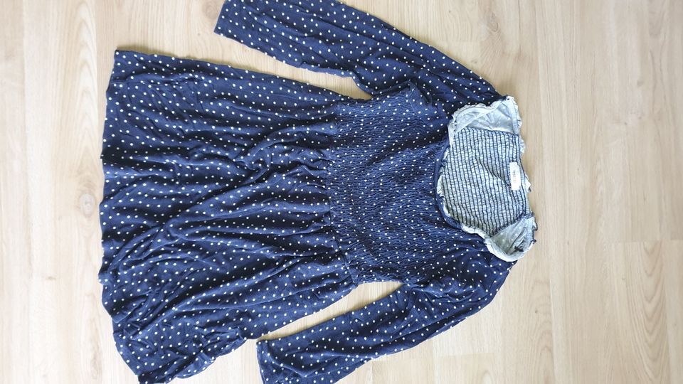 Umstandsshirt Langarmshirt Tunika Yessica XS S blau mit Muster in Cham