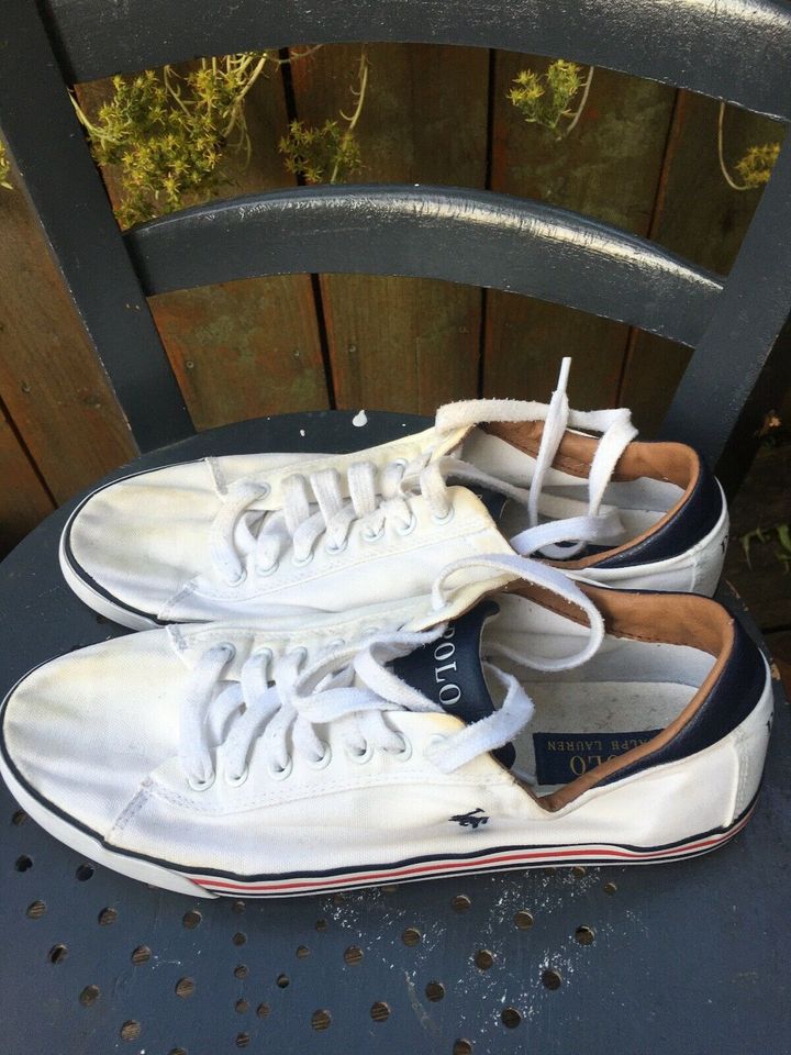 Polo Ralph Lauren Herren  Sneaker Schuhe Turnschuhe Weiß Gr. 44 in Sandersleben