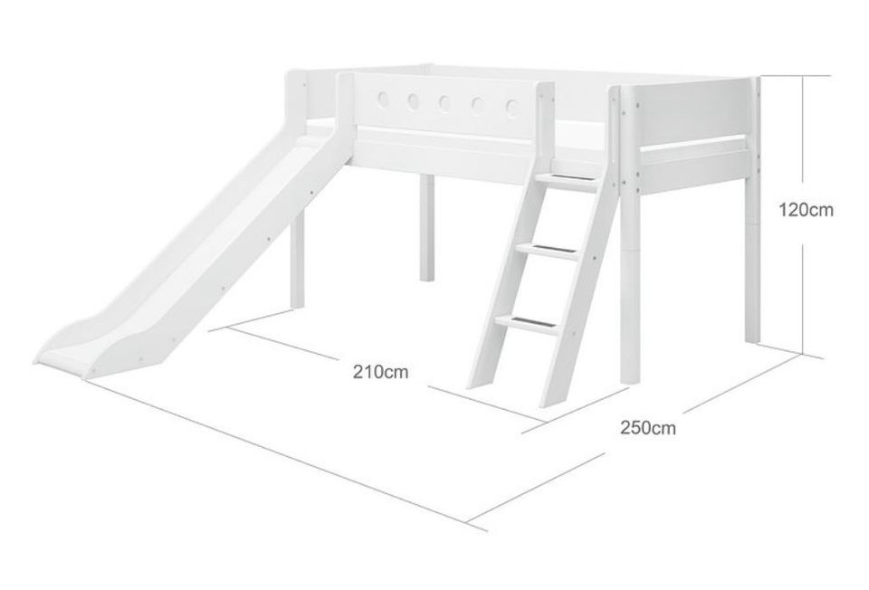 Flexa white Rutsche für halbhohes Bett leicht defekt in Tecklenburg