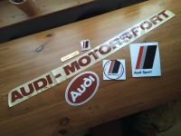 Audi Sport diverse Aufnäher, Aufkleber und Messing Schild Niedersachsen - Cuxhaven Vorschau