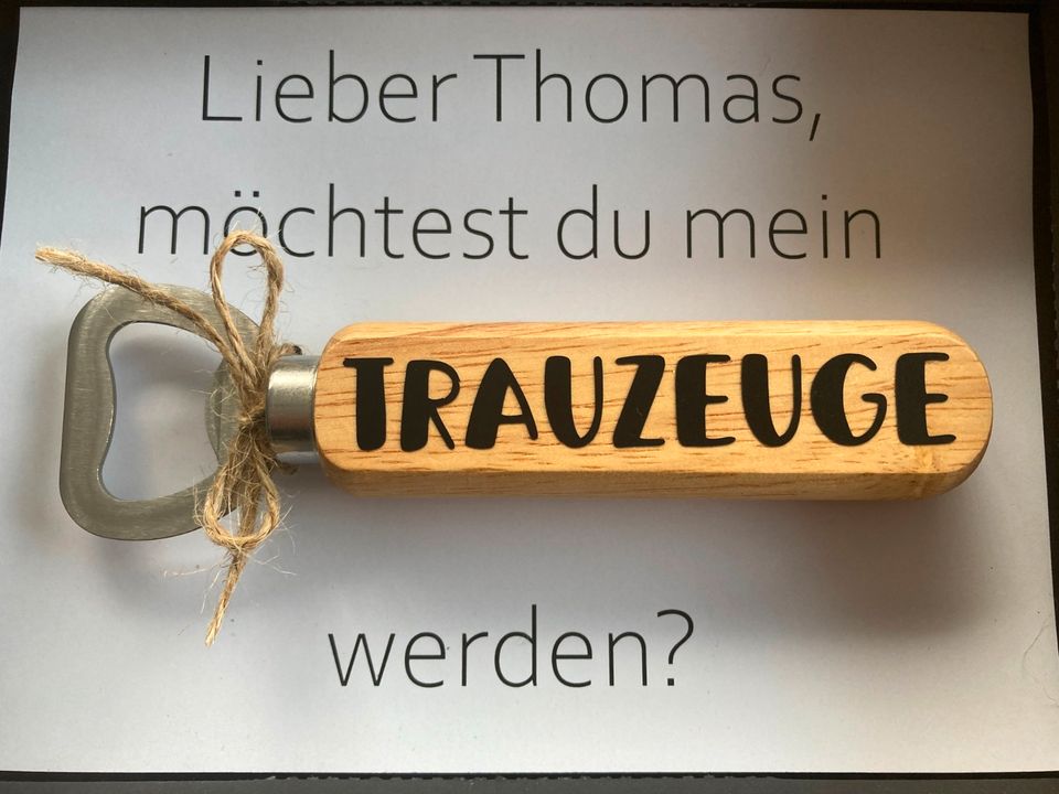 Box Geschenkbox Geschenk Überraschung Trauzeuge Bieröffner in Brandenburg an der Havel