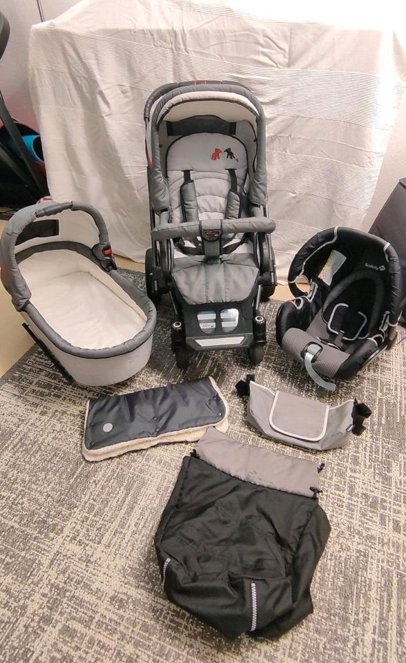 Hartan VIP XL ElefantenSilberDesign Kinderwagen+Babyschale+Zubehö in Erkrath