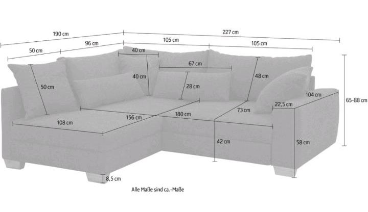 Ecksofa mit Bettfunktion in Papenburg