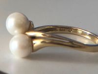Retro Ring mit 2 Perlen aus 585 Gold - ca 18mm München - Trudering-Riem Vorschau