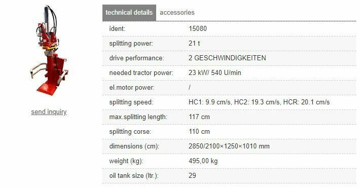 Lancmann Holzspalter STX 21 C GP Multispeed in Endingen