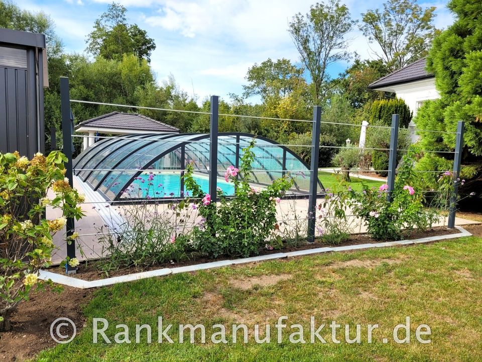 ☘️RANKMANUFAKTUR Design Rankhilfe Rankgerüst Kletterhilfe Rankgitter Spalier Rosenbogen Metall Holz Sichtschutz Garten Terasse Spalierobst Weinrebe Himbeeren Balkon Sichtschutzzaun Hochbeet Pergola ☘️ in Röthenbach